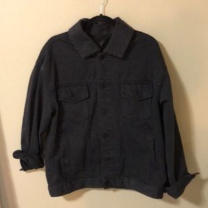 Black oversized denim jacket